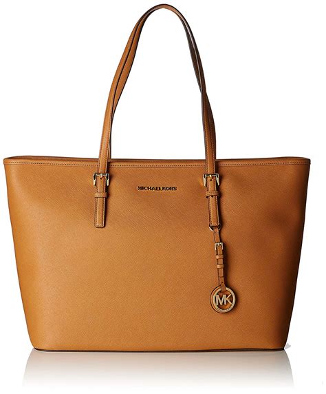 michael kors jet set travel saffiano leather top-zip tote|michael kors saffiano leather.